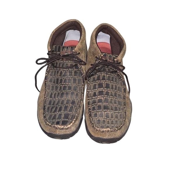Twisted X Driving Brown Crocodile Pattern Chukka Boots Size 11.5 Leather main image 6